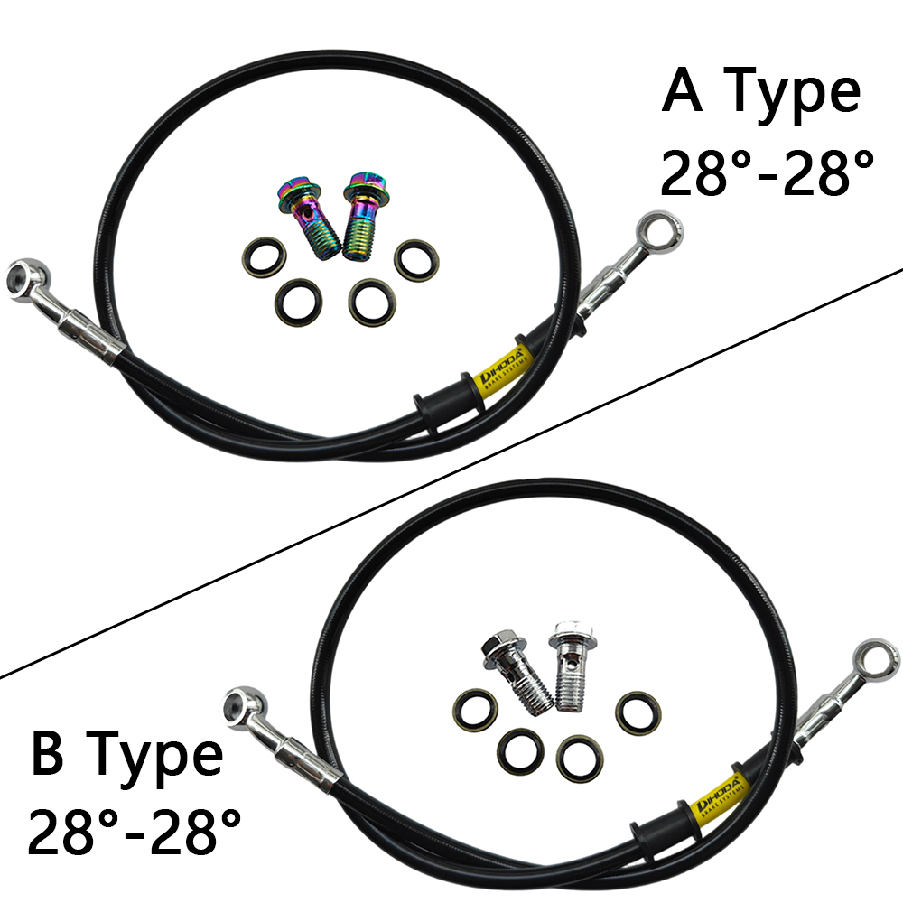 28°-28° Black Braided Stainles - огляд і ціна Motorcycle Brake Cable