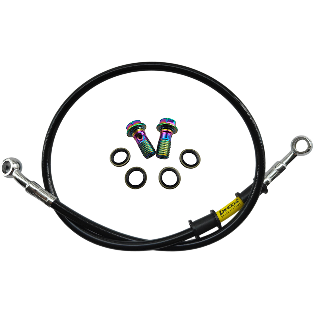 28°-28° Black Braided Stainles - огляд і ціна Motorcycle Brake Cable