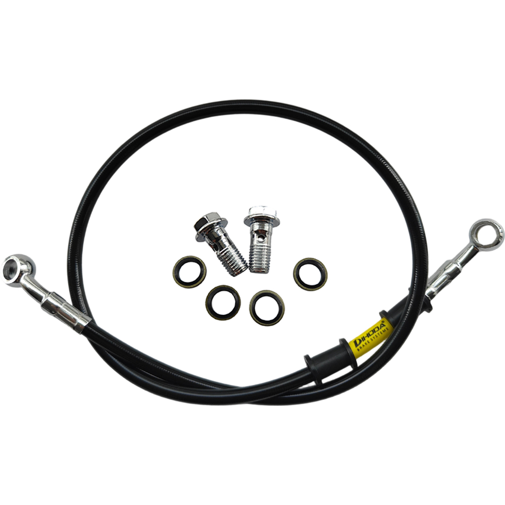 28°-28° Black Braided Stainles - огляд і ціна Motorcycle Brake Cable