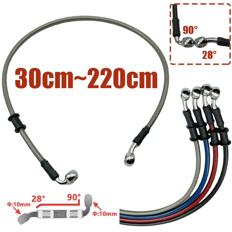 Silver 30cm To 220cm 28°-90° 1 - огляд і ціна Motorcycle Brake Cable
