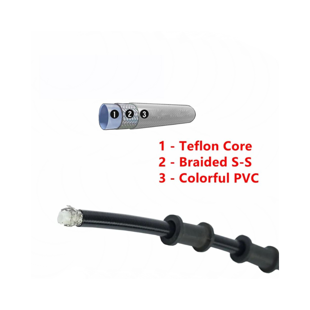 28°-28° Black Braided Hydrauli - огляд і ціна Motorcycle Brake Cable